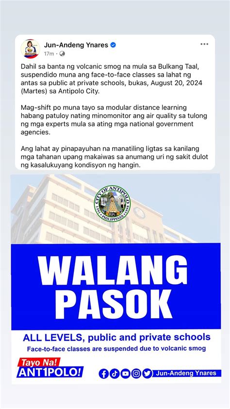 antipolo no classes today